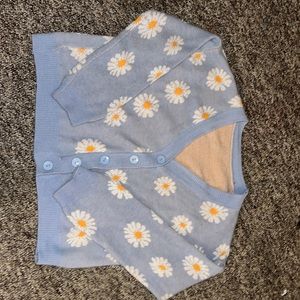 Light blue Sunflower Cardigan.